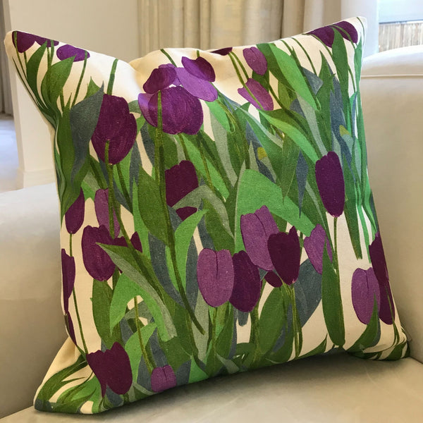 In Bloom Thistle Purple Cushion