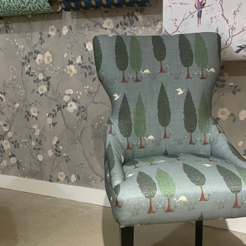 Designer Tranquility Fabric SAMPLE | Colour: Asparagus Green