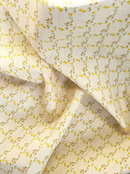 Designer Poppy Fabric SAMPLE | Colour: Sunshine Yellow