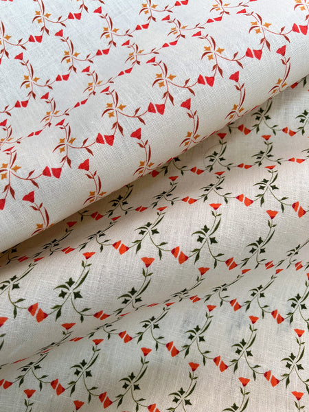 Designer Poppy Fabric SAMPLE | Colour: Orange