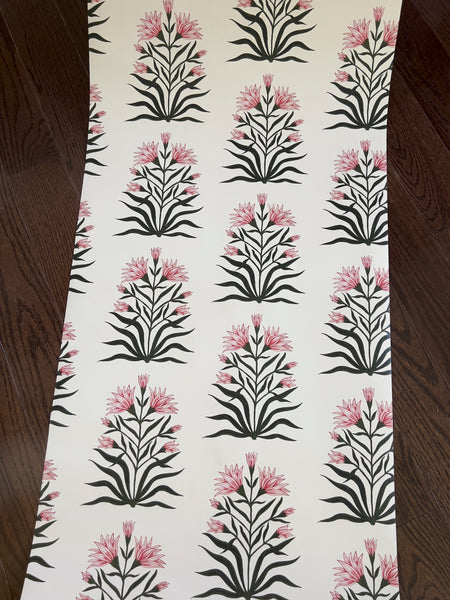 Lily Non Woven Wallpaper SAMPLE A4 size (approx) | Colour: Spinel Red