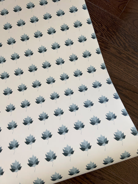 Designer Kashi wallpaper SAMPLE | Colour: Indigo Grey