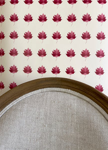 Kashi Non Woven Wallpaper SAMPLE A4 size (approx) | Colour: Spinel Red