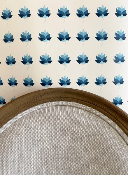 Designer Kashi wallpaper  | Colour: Indigo Blue