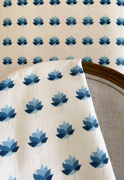 Designer Kashi Fabric SAMPLE | Colour: Indigo Blue