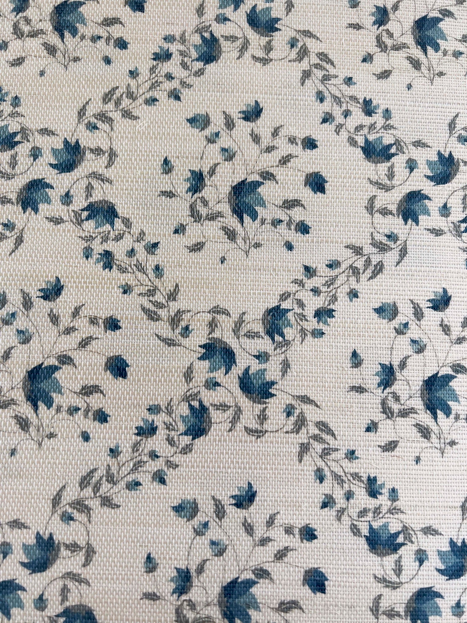Rama Sisal Grasscloth wall covering A4 size (approx) SAMPLE | Colour: Indigo Blue