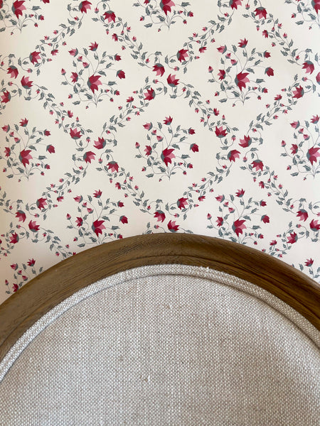 Rama Non Woven Wallpaper SAMPLE A4 size (approx) | Colour: Spinel Red
