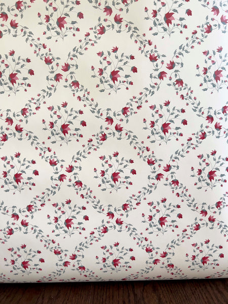 Rama Non Woven Wallpaper SAMPLE A4 size (approx) | Colour: Spinel Red