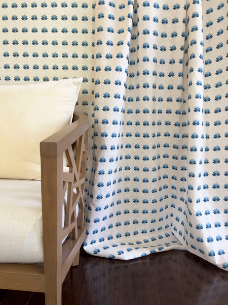 Designer Kashi Fabric SAMPLE | Colour: Indigo Blue
