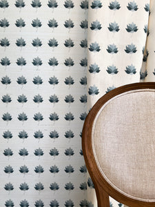 Designer Kashi Sisal Grasscloth | Colour: Indigo Grey