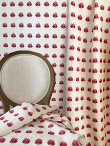 Designer Kashi Sisal Grasscloth SAMPLE | Colour: Spinel Red