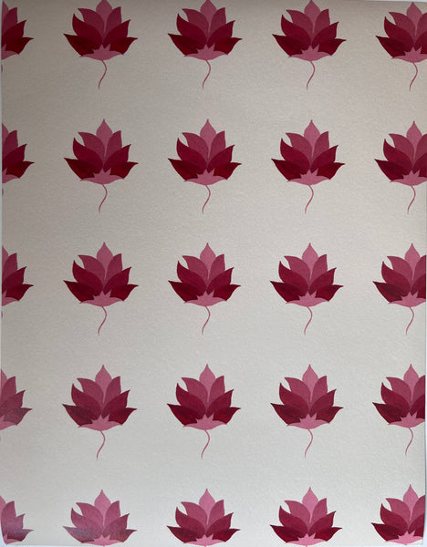 Kashi Non Woven Wallpaper SAMPLE A4 size (approx) | Colour: Spinel Red