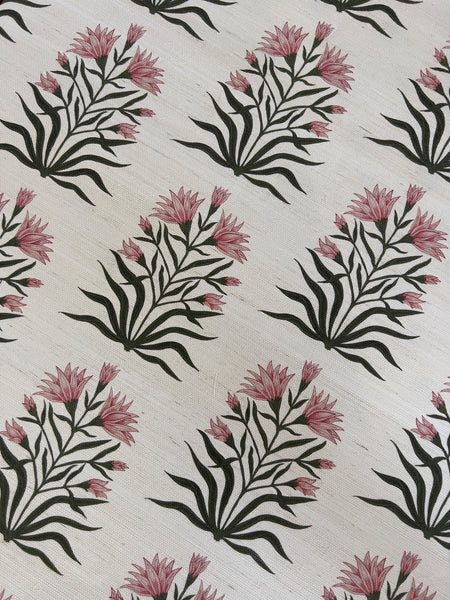 Lily Sisal Grasscloth Natural wall covering A4 size (approx) SAMPLE | Colour: Spinel Red