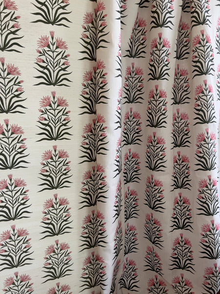 Designer Lily Fabric SAMPLE | Colour: Spinel Red