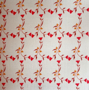 Poppy Fabric SAMPLE | Colour: Cinnabar