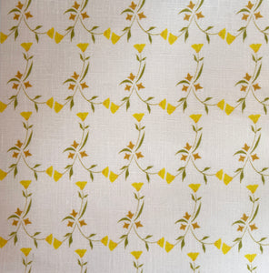 Designer Poppy Fabric SAMPLE | Colour: Sunshine Yellow