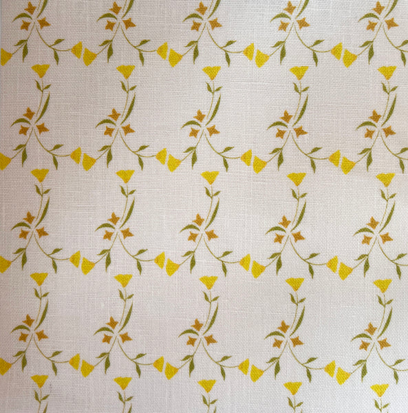 Designer Poppy Fabric SAMPLE | Colour: Sunshine Yellow