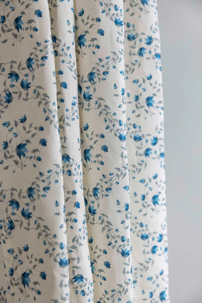 Designer Rama Fabric SAMPLE | Colour: Indigo Blue