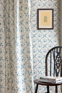 Designer Rama Fabric SAMPLE | Colour: Indigo Blue