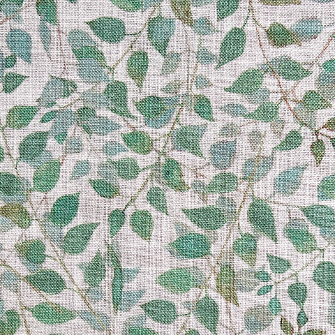 Confetti Leaves Fabric SAMPLE | Colour: Malachite