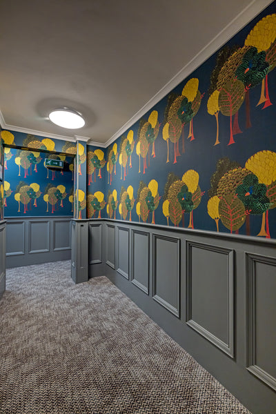 Designer Enchanted (large scale) wallpaper SAMPLE | Colour: Midnight Blue