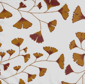Ginkgo Leaves Fabric SAMPLE | Colour: Chestnut Brown