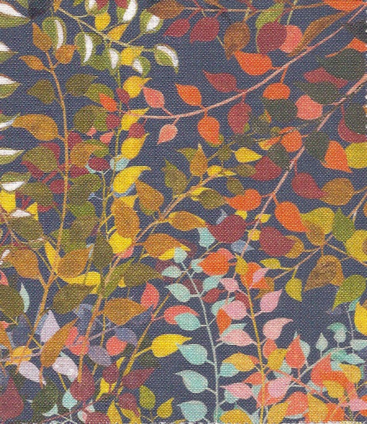 Designer Confetti Leaves Fabric | Colour: Ash Grey