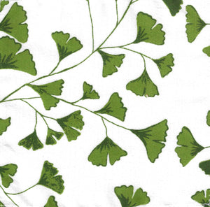Ginkgo Leaves Fabric SAMPLE | Colour: Green