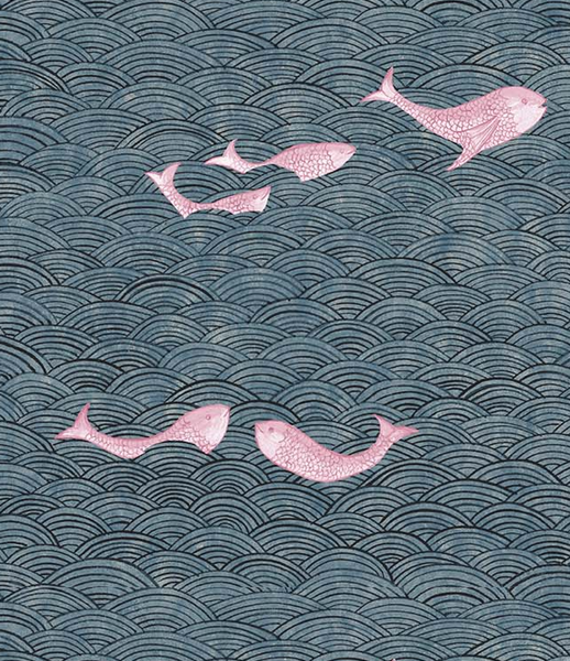 Designer Harmony wallpaper SAMPLE | Colour: Indigo Blue