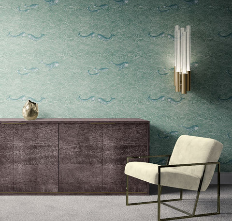 Designer Harmony wallpaper  | Colour: Malachite