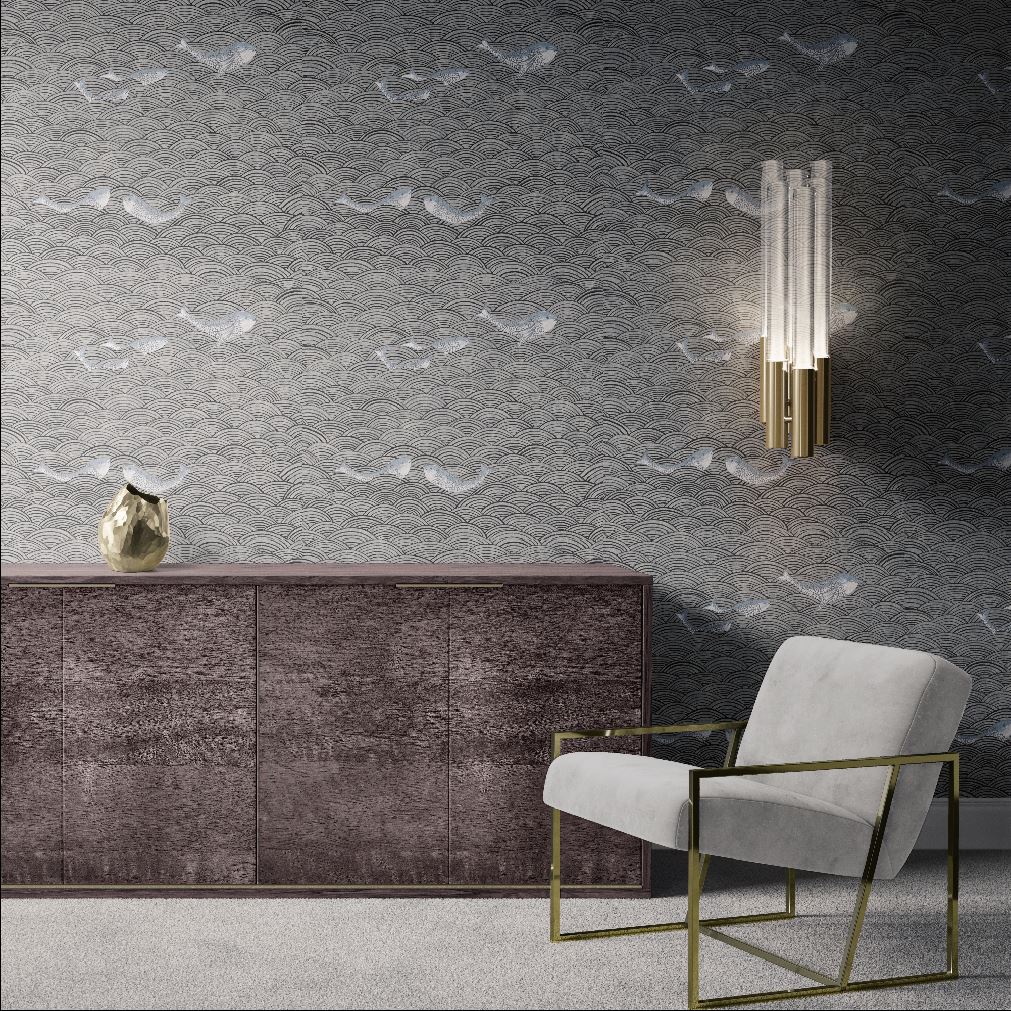 Designer Harmony wallpaper  | Colour: Silver