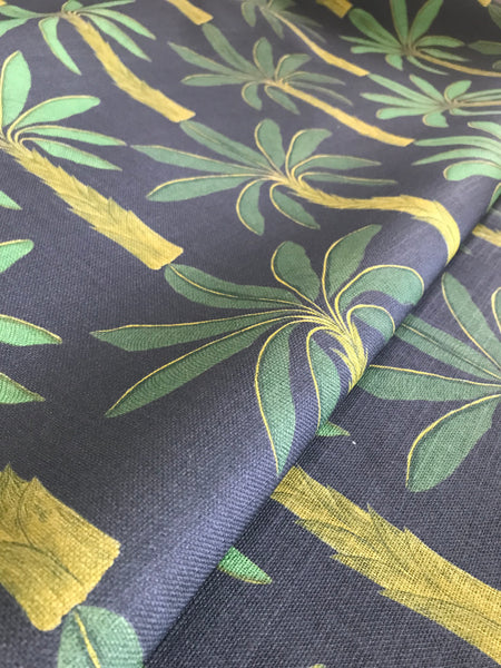 Designer Tropical Fabric SAMPLE | Colour: Carbon