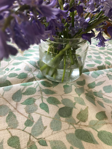 Designer Confetti Leaves Fabric | Colour: Malachite