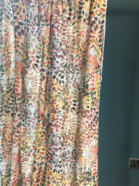 Designer Confetti Leaves Fabric SAMPLE | Colour: Natural