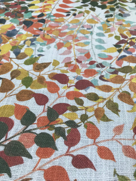 Designer Confetti Leaves Fabric SAMPLE | Colour: Natural