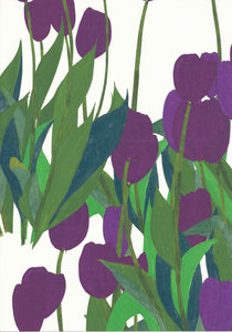 In Bloom Wallpaper SAMPLE A4 size (approx) | Colour: Thistle Purple