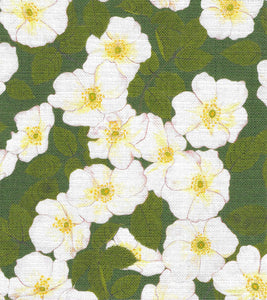 Designer Field Rosa Fabric SAMPLE | Colour: Fennel Green