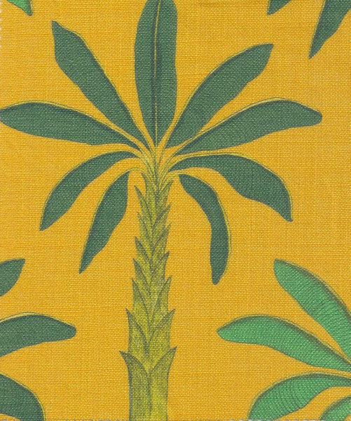Designer Tropical Fabric | Colour: Gold Yellow