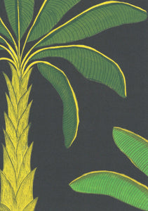 Tropical Wallpaper SAMPLE A4 size (approx) | Colour: Mallard Green