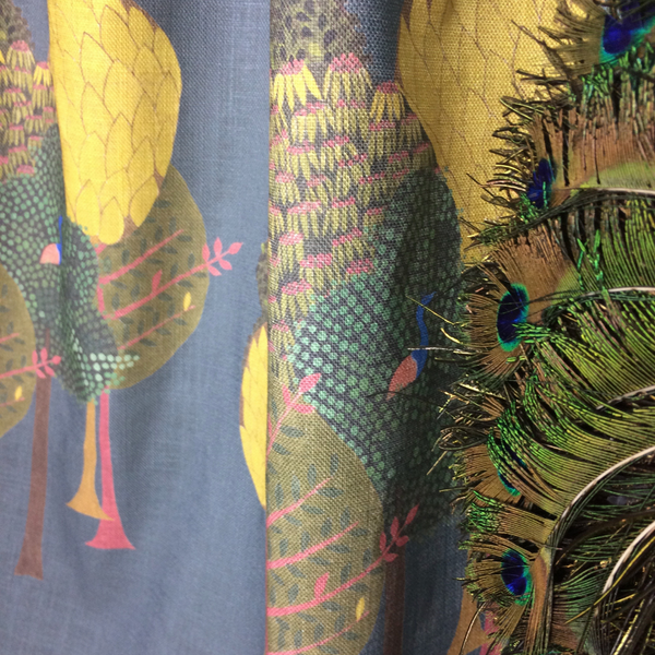 Designer Enchanted(large) fabric SAMPLE | Colour: Midnight Blue