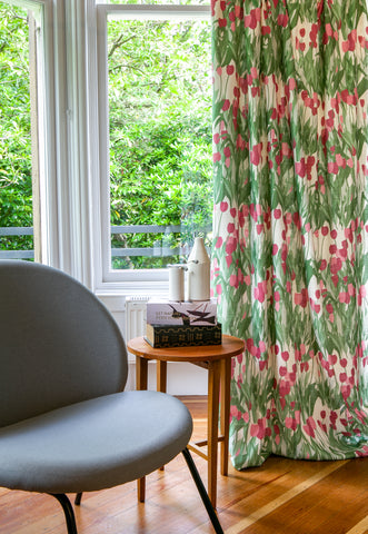 Designer In Bloom Fabric SAMPLE | Colour: Spinel Red