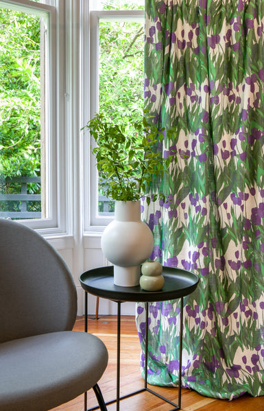 Designer In Bloom Fabric SAMPLE | Colour: Thistle Purple