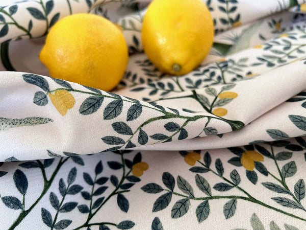 Designer Lemon Grove Fabric SAMPLE | Colour: Green
