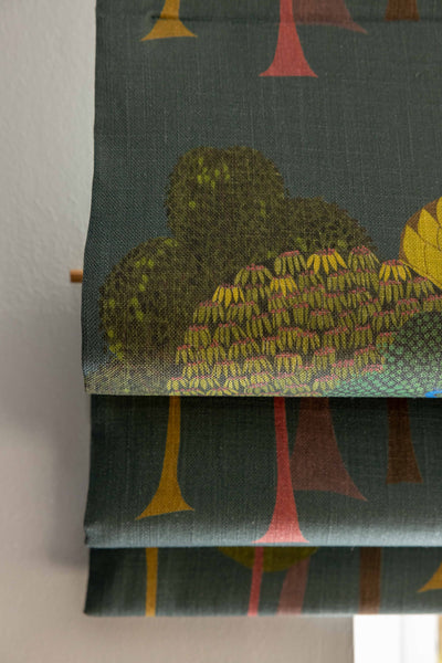 Designer Enchanted(large) fabric SAMPLE | Colour: Midnight Blue